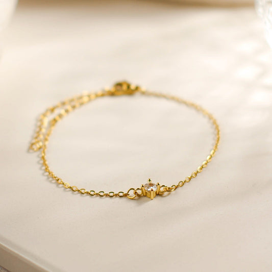 Glima Solitaire Diamond Bracelet for Women - Dainty & Elegant