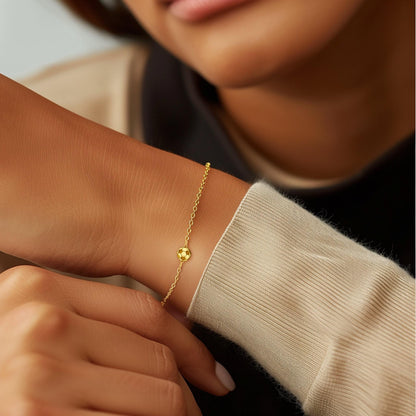 Glima Soccer Bracelet – 24K Gold Filled Adjustable Game Day Gift for Her