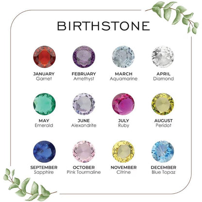 Glima Sun & Moon Birthstone Necklace – Zodiac Gift for Her