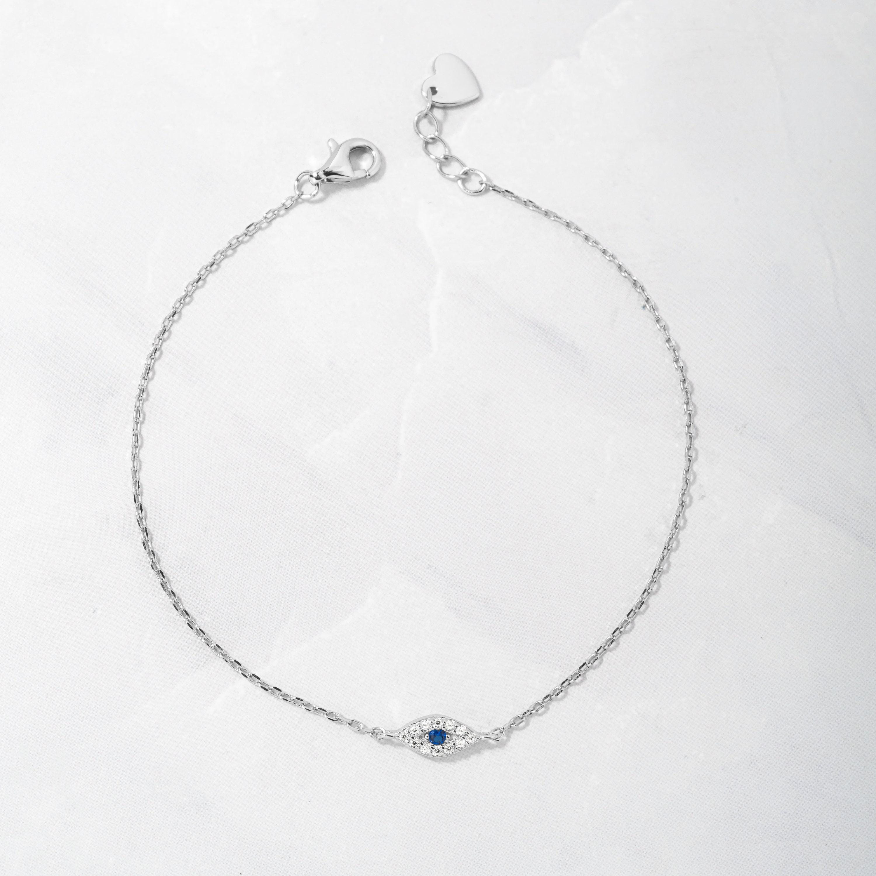 Glima Evil Eye Bracelet – Dainty Adjustable Protection Charm for Her