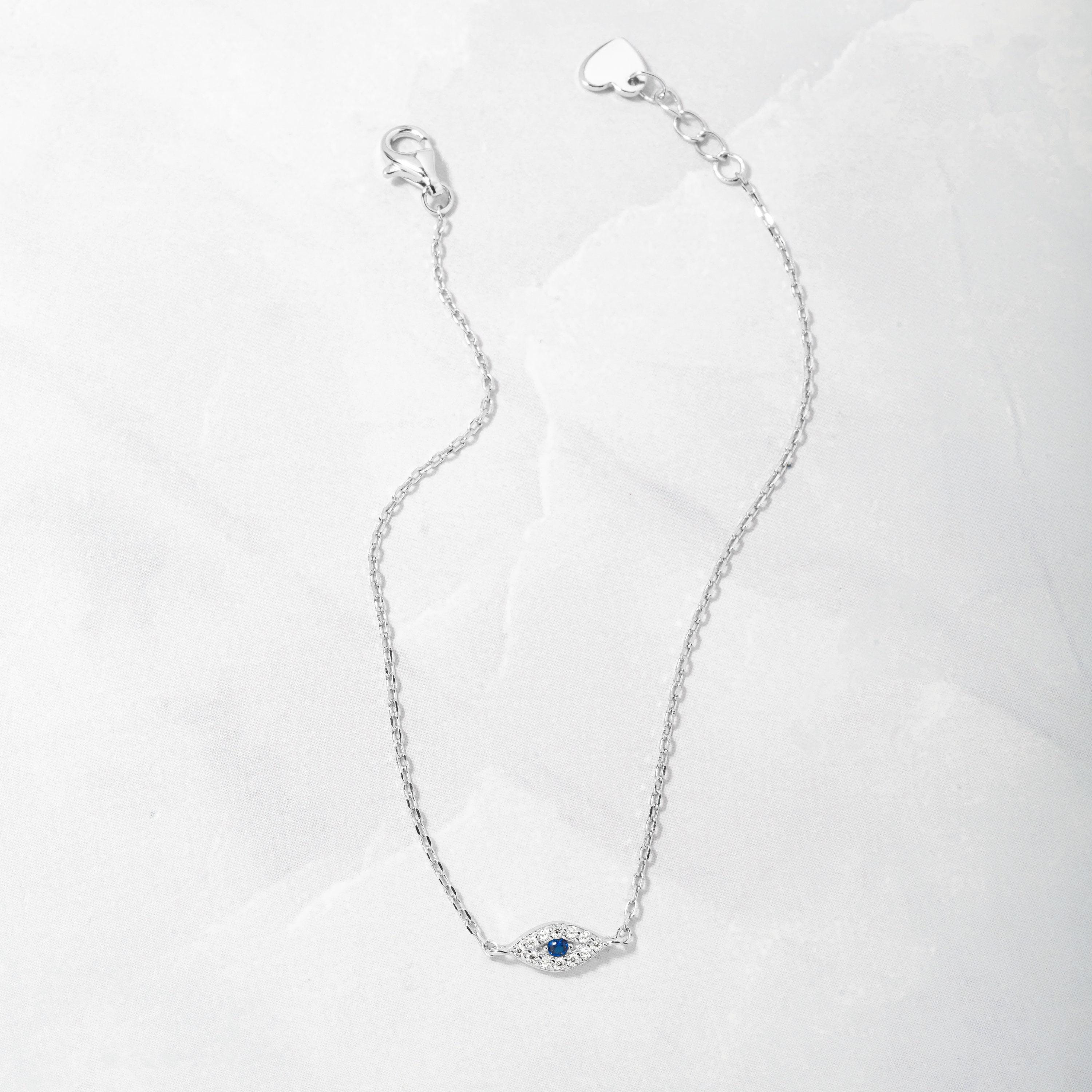 Glima Evil Eye Bracelet – Dainty Adjustable Protection Charm for Her