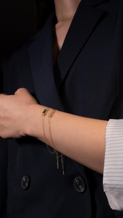 Glima Gold & Silver Charm Bracelet – Dainty Sterling Minimalist Jewelry