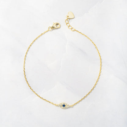 Glima Evil Eye Bracelet – Dainty Adjustable Protection Charm for Her