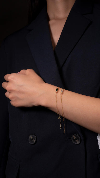 Glima Gold & Silver Charm Bracelet – Dainty Sterling Minimalist Jewelry