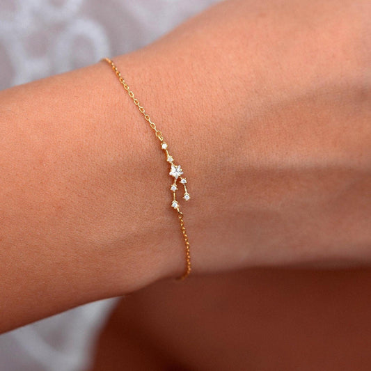 Glima Taurus Zodiac Bracelet – Dainty Constellation Charm with Zircon