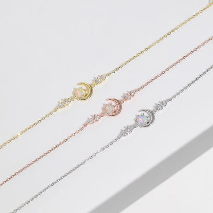 Glima Moon Sun Star Bracelet – Dainty S925 Silver CZ Celestial Gift