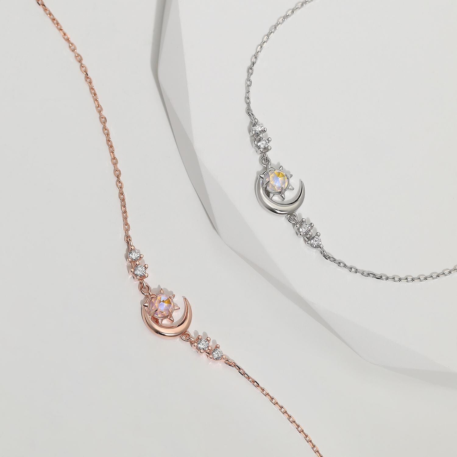 Glima Moon Sun Star Bracelet – Dainty S925 Silver CZ Celestial Gift