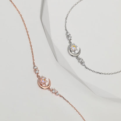 Glima Moon Sun Star Bracelet – Dainty S925 Silver CZ Celestial Gift