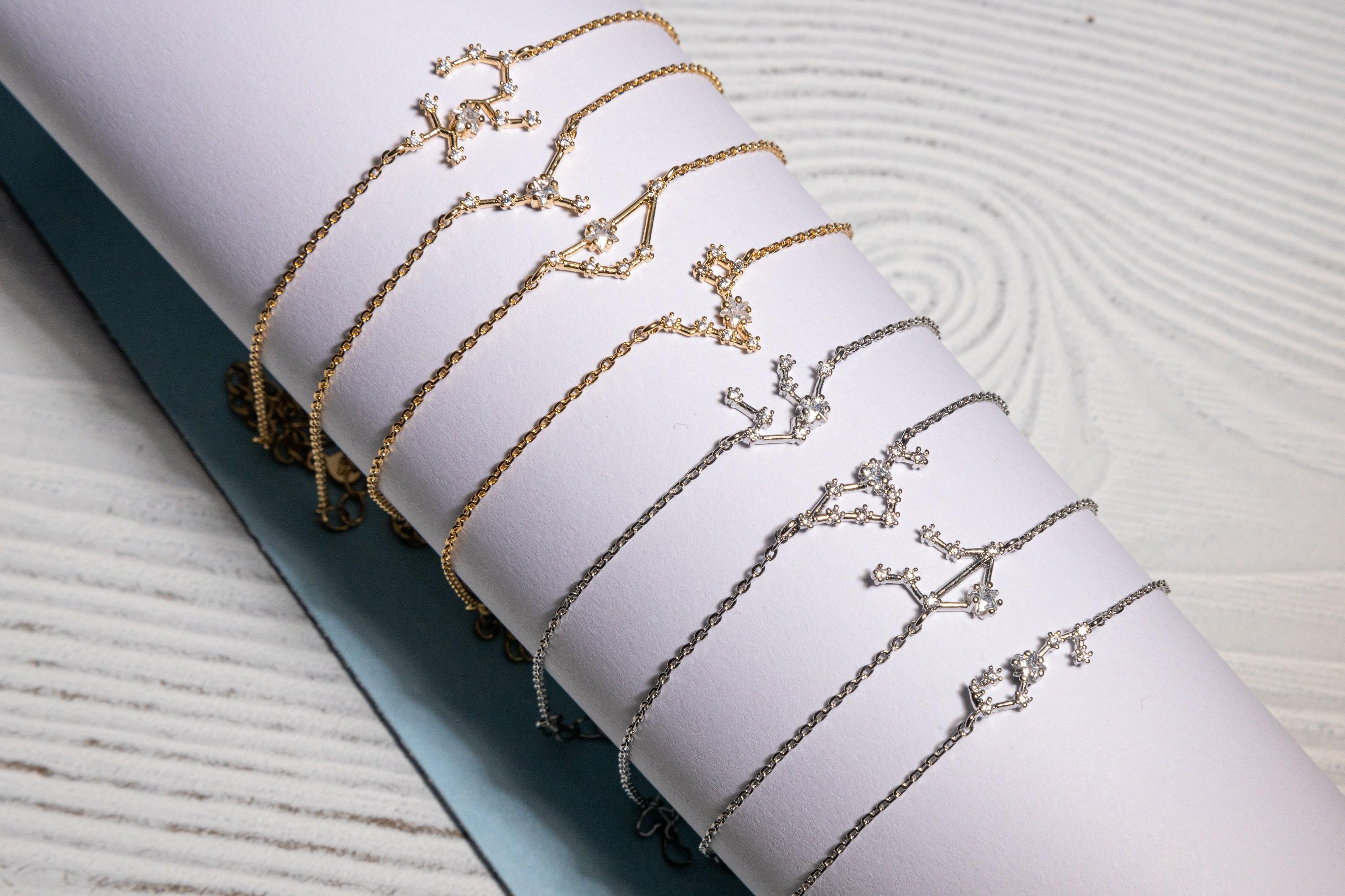 Glima Taurus Zodiac Bracelet – Dainty Constellation Charm with Zircon