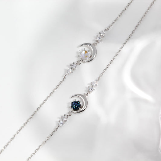 Glima Moon Sun Star Bracelet – Dainty S925 Silver CZ Celestial Gift
