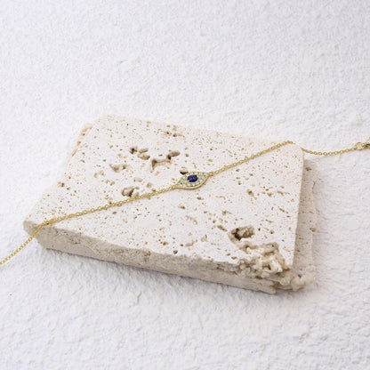 Glima Evil Eye Bracelet – 18K Gold Plated Sterling Silver Gift for Her