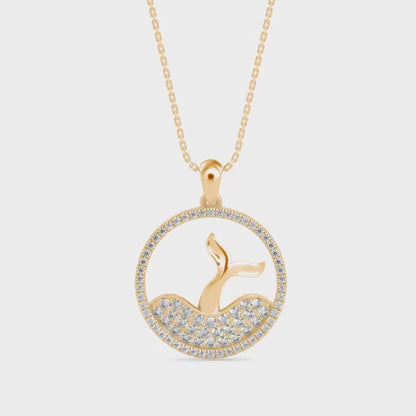 Gleam Diamond Pendant-Golden