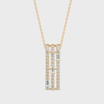 Savor Charm Diamond Pendant-Golden