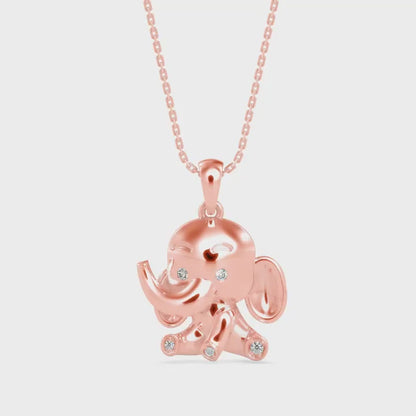 Calf Diamond Pendant-Rose Gold