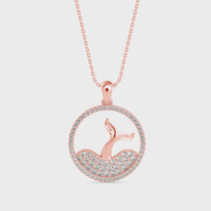 Gleam Diamond Pendant-Rose Gold