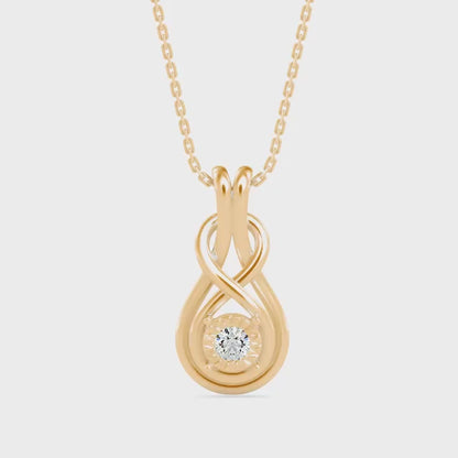 Hebe Diamond Pendant-Golden