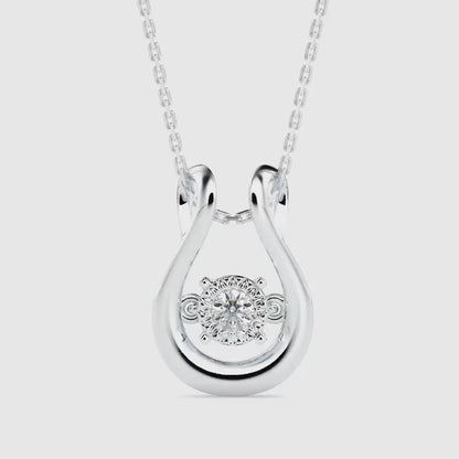 Gyrate Round DIamond Pendant- Silver