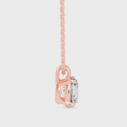 Flit Diamond Solitaire Pendant-Rose Gold