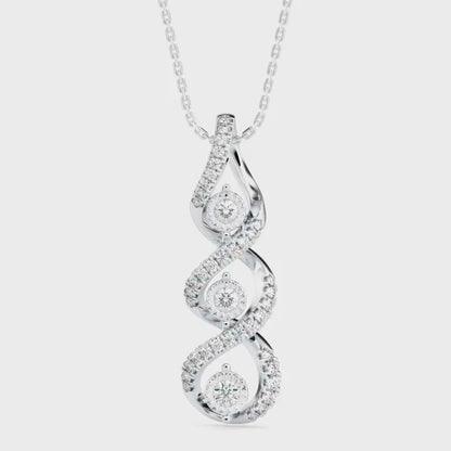 Noble Light Diamond Pendant-Silver