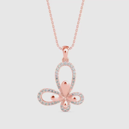 Laufey Diamond Pendant-Rose Gold