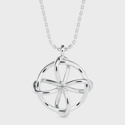 Zodiac Diamond Pendant-Sterling Silver