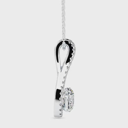 Giselle Solitaire Diamond Pendant-Silver