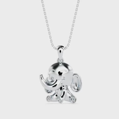 Calf Diamond Pendant-Silver
