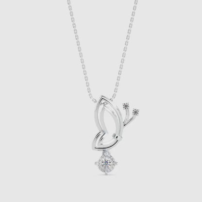 Orderly Charm Diamond Pendant-Silver