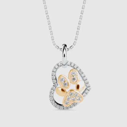 Amiable Heart Diamond Pendant- Golden