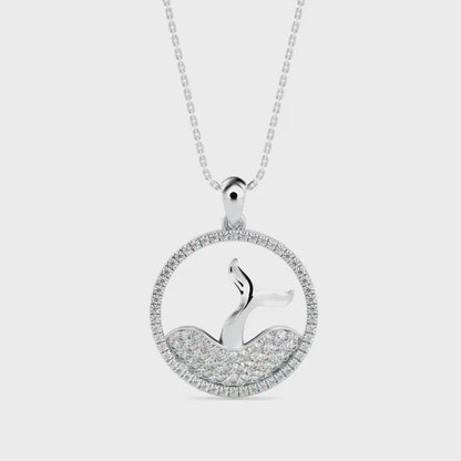 Gleam Diamond Pendant-Silver