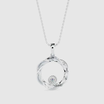 Viola Charm Diamond pendant- Silver