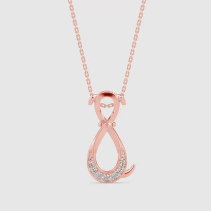 Profusion Charm Diamond Pendant-Rose Gold