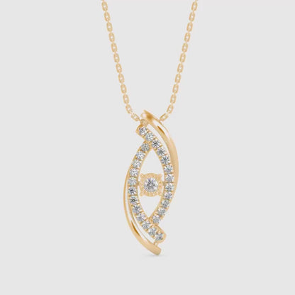 Ezra Diamond Charm Pendant-Golden
