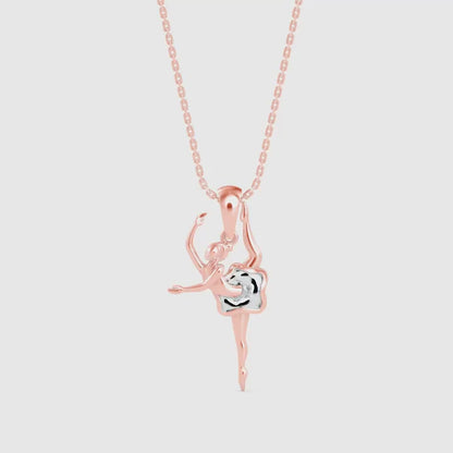 Hoofer Light Diamond Pendant-Rose Gold
