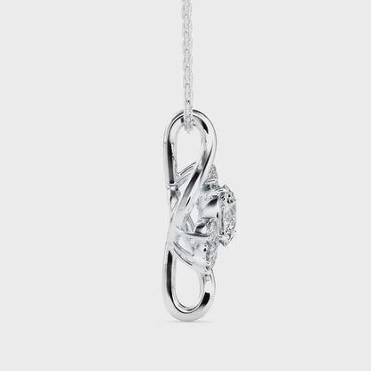 Soren Solitaire Diamond Pendant-Silver