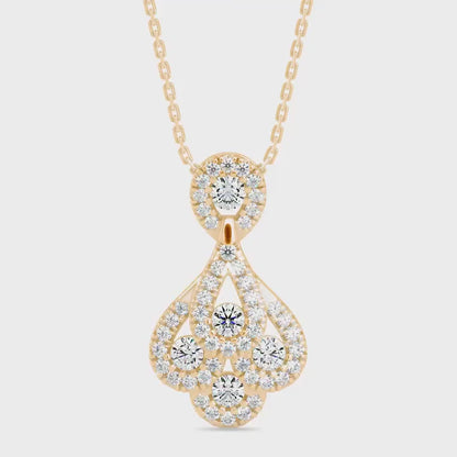 Darcy Charm Diamond Pendant-Golden