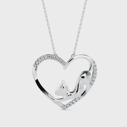 Foal Diamond Pendant-Silver