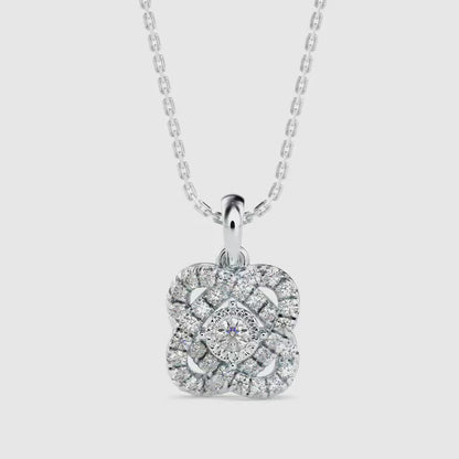 Techie Diamond Pendant-Silver