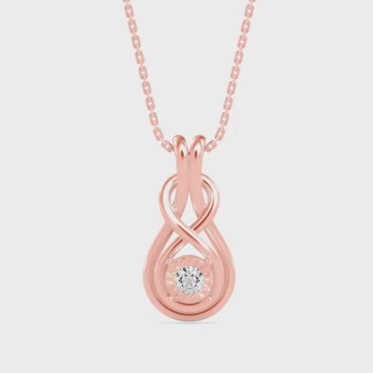 Hebe Diamond Pendant-Rose Gold