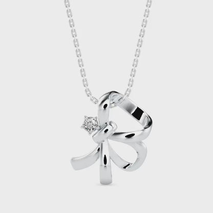 Agate Charm Diamond Pendant-Sliver