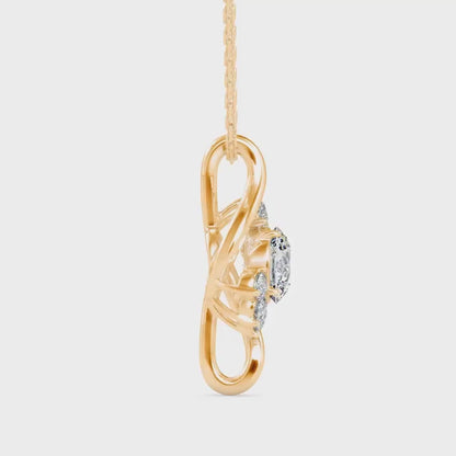 Soren Solitaire Diamond Pendant-golden