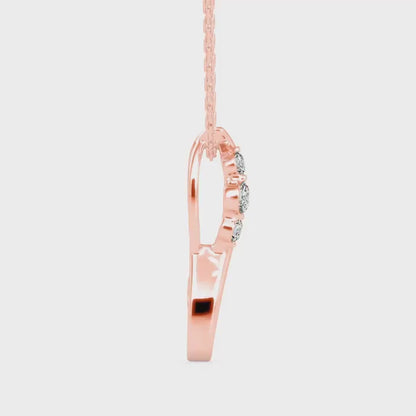 Bella Diamond Solitaire Pendant-Rose Gold