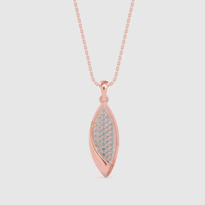 Dainty Charm Diamond Pendant-Rose Gold