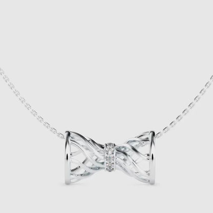 Ava Diamond Charm Pendant-Sterling Silver