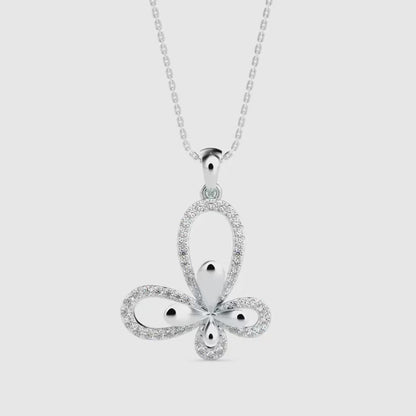 Laufey Diamond Pendant-Silver