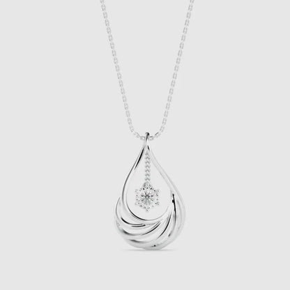 Clethra Diamond Pendant-Sterling Silver