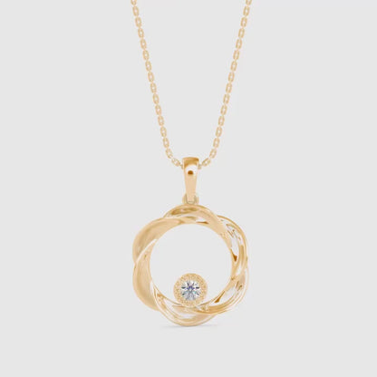 Viola Charm Diamond pendant- Golden