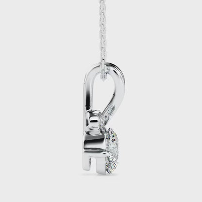 Piec Diamond Solitaire Pendant-Silver