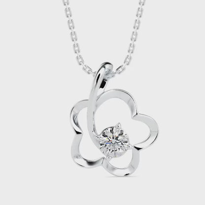 Amor Diamond Pendant-Silver