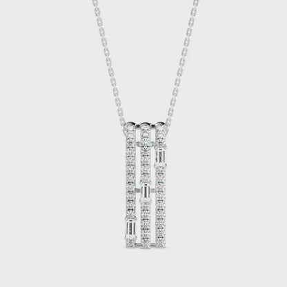 Savor Charm Diamond Pendant-Silver